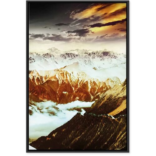  Slika - Copper Mountains (1 Part) Vertical 80x120 U crnom drvenom okviru Slike