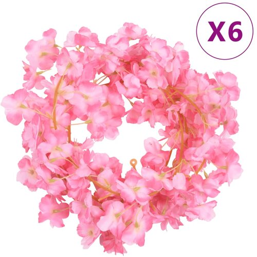 vidaXL Girlanda iz umetnega cvetja 3 kosi temno roza 180 cm Cene