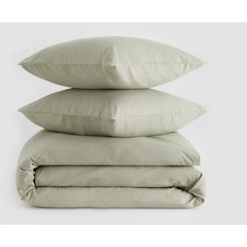 Reserved komplet posteljnine iz zmečkane tkanine - zelena