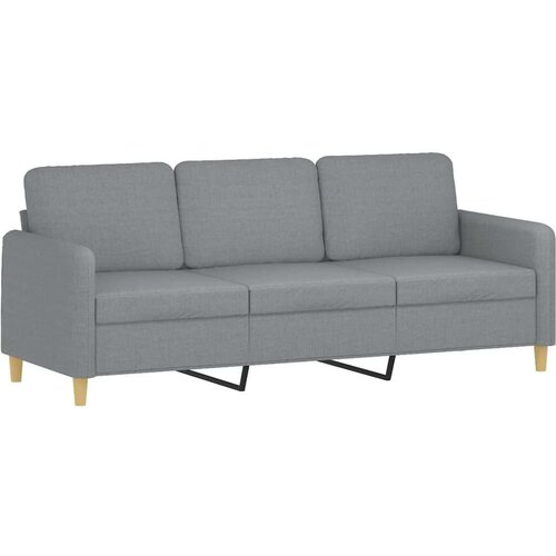  Trosjed s tabureom svjetlosivi 180 cm od tkanine Slike