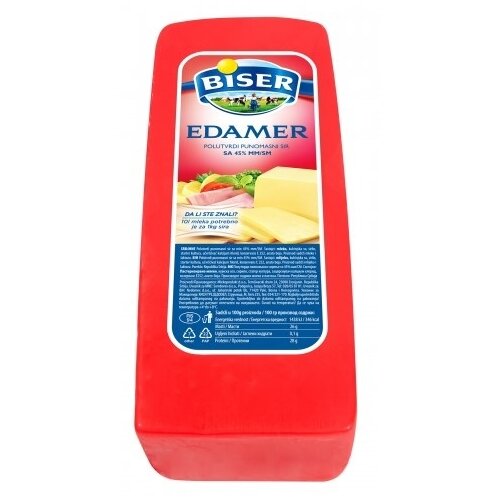 Mlekoprodukt Edamer BISER 45%mm 1kg Slike