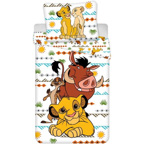 Jerry Fabrics Bombažna otroška posteljnina 140x200 cm Lion King Africa – Cene
