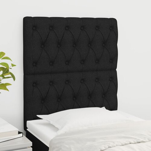  Uzglavlja 2 kom crna 80x7x78/88 cm od tkanine Cijene