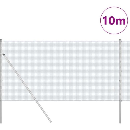 VidaXL zavarena žičana ograda s 7 stupova 1.2x10 m pocinčani čelik Slike