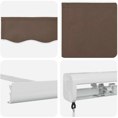  Povlačivi tende Sivosmeđa 300 x 250 cm Platno i Aluminij Slike