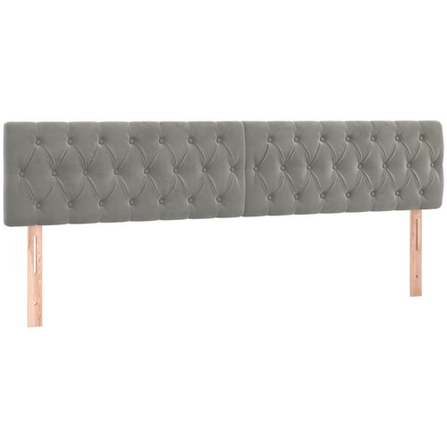 Maison Chic Posteljno vzglavje - Vzglavna omarica 2 kosa svetlo sivo 90x7x78/88 cm žamet, (22077336) Cene