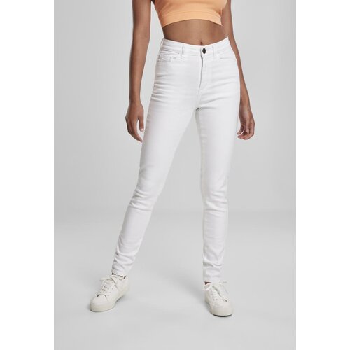 Urban Classics Ladies High Waist Skinny Jeans White Slike