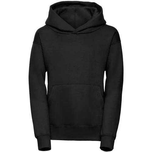 RUSSELL Czarna bluza dziecięca z kapturem Hooded Sweatshirt