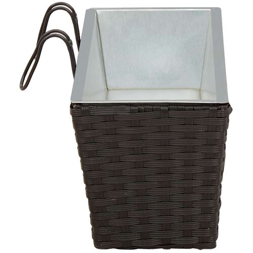  Ograda 2 pcs Crna 50 x 17 x 17 cm Metal - Crna 50 cm Slike