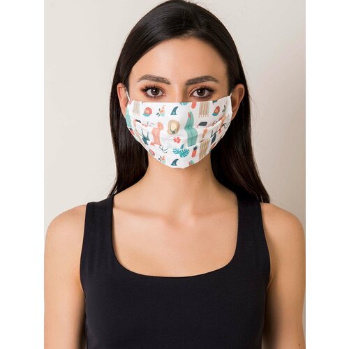 Fashion Hunters White, reusable cotton mask with an imprint Cene