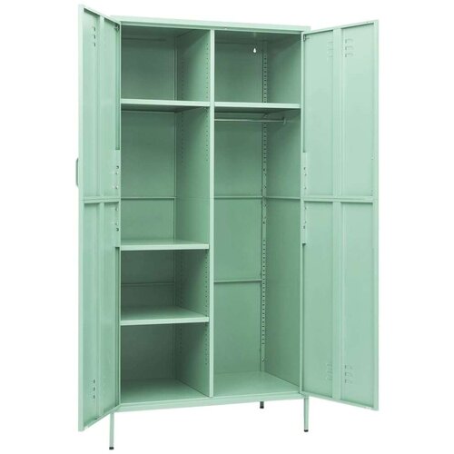 VidaXL Garderobna omara mint zelena 90x50x180 cm jeklo Slike