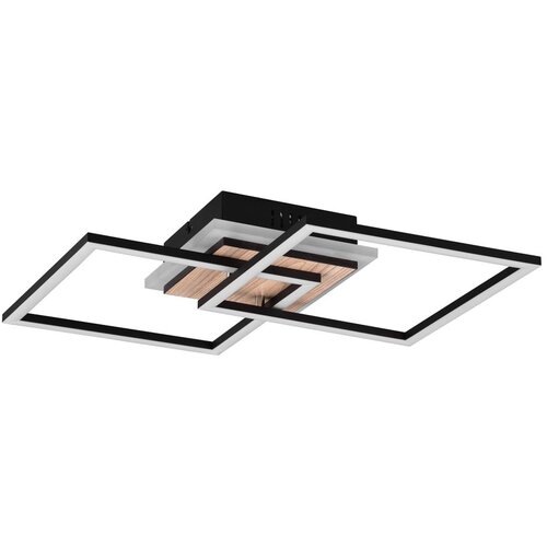 Tri O črna/rjava led zatemnitvena stropna svetilka 28x57 cm giro – Cene
