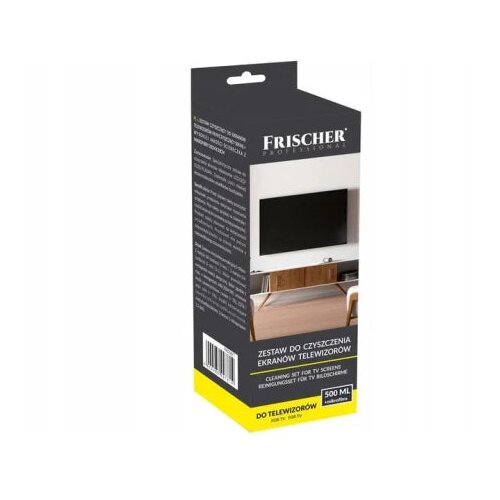 FRISCHER Set za či&amp;scaron;čenje TV zaslonov 2 v 1: 500 ml (tekočina), mikrovlakna 30x30 cm Slike
