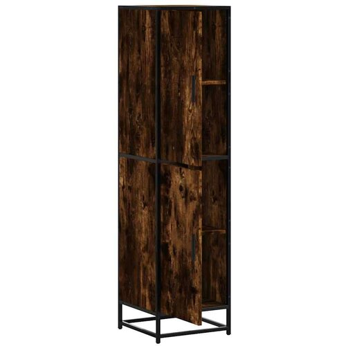 vidaXL Visoka ploča dimljeni hrast 35,5x35x139cm izrađeno drvo i metal Cijene