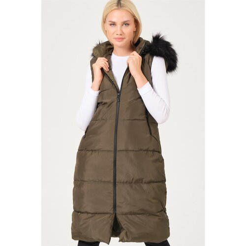 Dewberry Z6741 LADIES VEST-KHAKI Slike