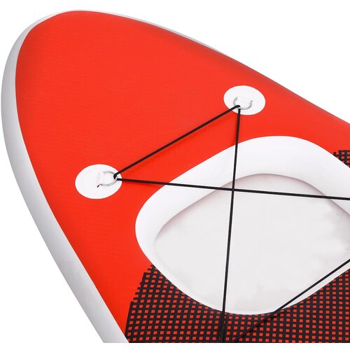  Set daske na napuhavanje za veslanje stojeći crveni 360x81x10cm Slike