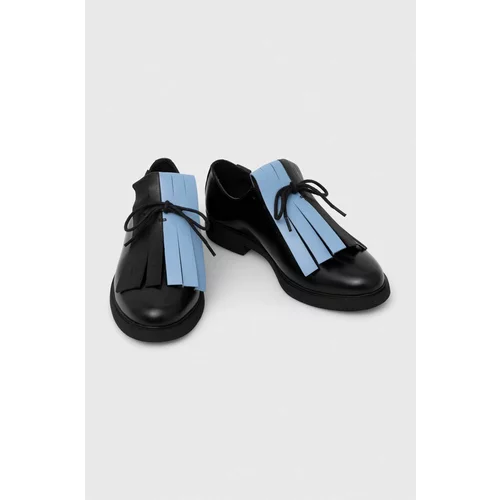 Camper Kožne cipele TWS za žene, boja: crna, ravni potplat, K201454.005