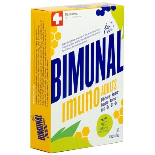 4U Pharma Bimunal Imuno Adults Kapsule za jačanje imuniteta, 30 kapsula Cene