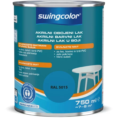 SWINGCOLOR Akrilni barvni lak Swingcolor (nebeško modra, svilnato mat, 750 ml)