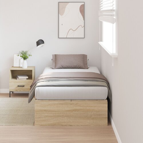 vidaXL Postelja z dodatnim prostorom za shranjevanje Sonoma hrast 90x190 cm Cene
