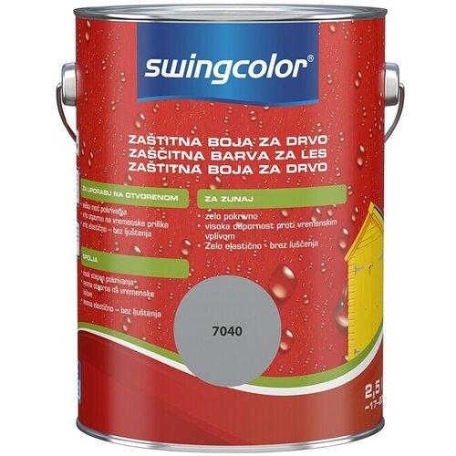 SWINGCOLOR Boja za zaštitu drveta (Siva, 2,5 l, Svilenkasti sjaj) Cijene