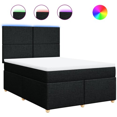 Maison Chic Box spring postelja - Vzmetna postelja z vzmetnico črna 160x200 cm blago SL11168, (21884892) Cene