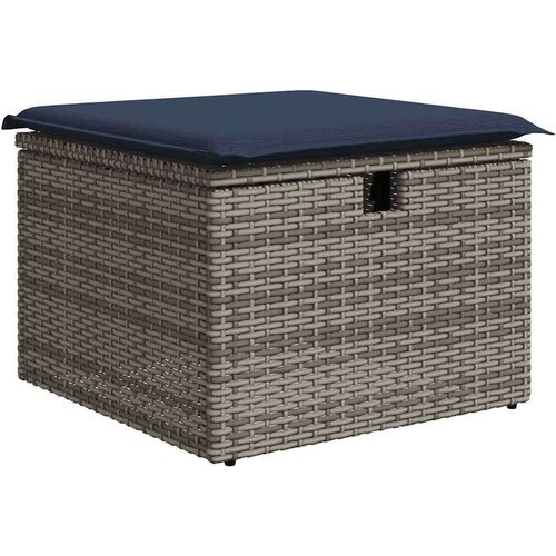vidaXL 4-dijelni set vrtnih sofa od poliratana s jastucima sivi Cijene