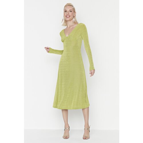 Trendyol Light Green Accessory Detailed Dress Cene