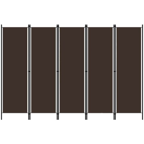 vidaXL Paravan 5-delni rjav 250x180 cm Cene
