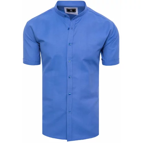 DStreet Men's cornflower blue short sleeve shirt
