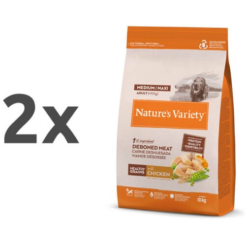 Nature’s Variety Nature's Variety Healthy Grains Dog Med/Max Adult - pi&scaron;čanec 2 x 10 kg Cene