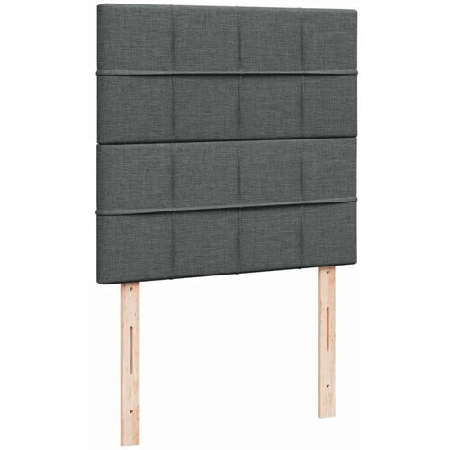 vidaXL Box spring postelja z vzmetnico temno siva 100x200 cm blago Cene