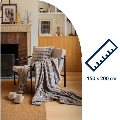 Tiseco Home Studio Sivorjava odeja iz mikropli&amp;scaron;a 150x200 cm Wave &amp;ndash; Slike
