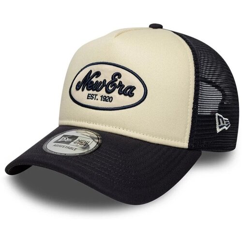 New Era Kape s &amp;scaron;iltom Oval Foam Patch Trucker Newera Bež Slike