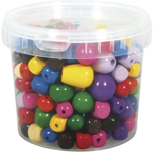 RAYHER Lesene perle, različne barve, 16-25 mm o, posoda 350 g, (20633774) Cene