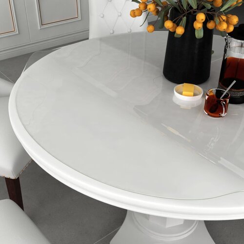 vidaXL Zaščita za mizo prozorna Ø 120 cm 2 mm PVC Cene