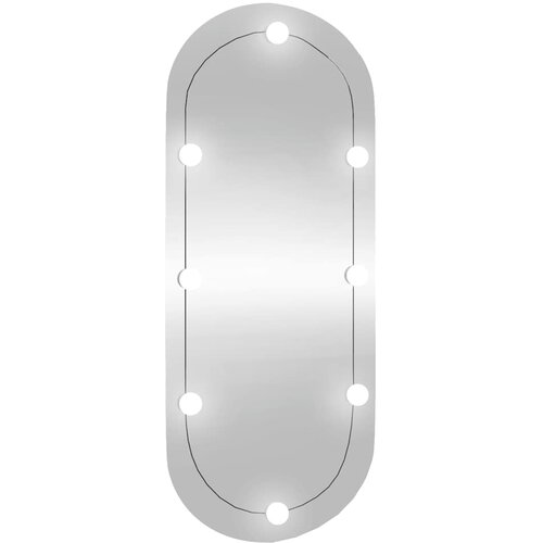 Maison Chic Stensko Ogledalo - Zrcalo - Kozmetično ogledalo z LED lučkami 25x60 cm stekleno ovalno, (21697991) Cene
