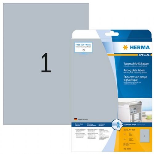 Herma etikete Superprint Special, 210x297 mm, 25/1, srebrne Cene