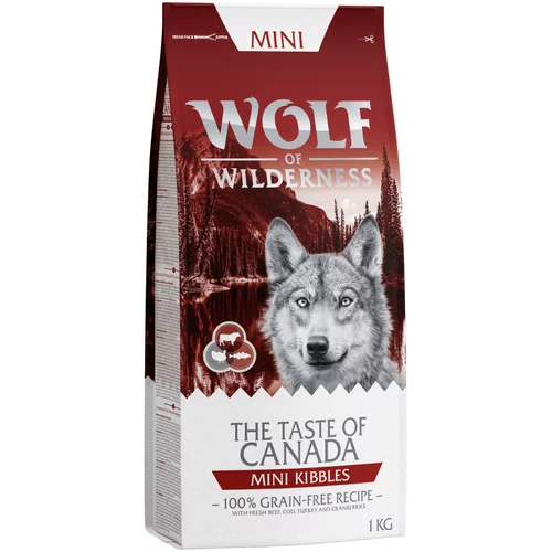 Wolf of Wilderness - Mini briketi ("The Taste Of") - 1 kg Canada - govedina, puran, ploenovka