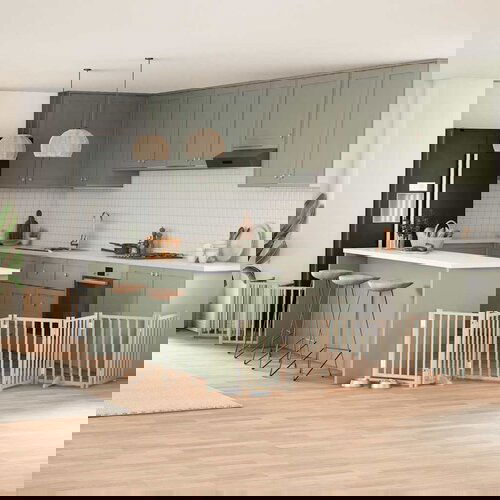 VidaXL Ograda za pse z vrati zložljiva 15 panelov 750 cm topolovina Slike