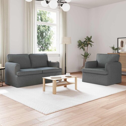  Set sofe 2 pcs Tamno siva 144 x 80 x 85 cm tkanina Cene