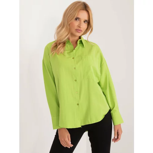 Fashion Hunters Lime oversize shirt with collar