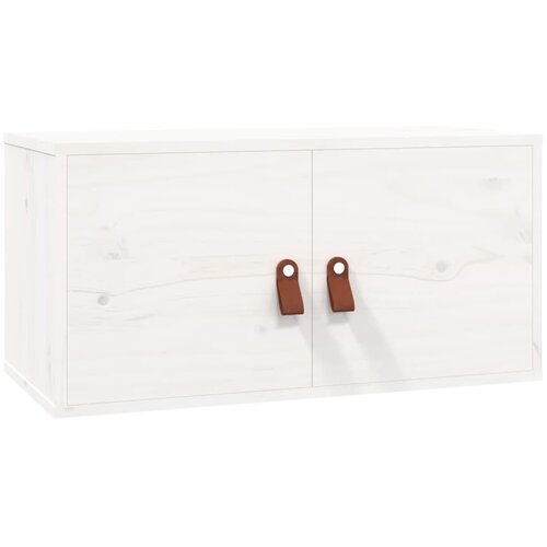 Maison Chic Stenska omarica - Zidna omarica bela 60x30x30 cm trdna borovina iu394, (22063000) Slike
