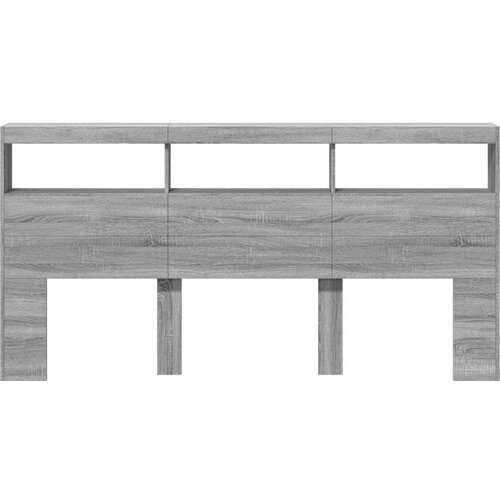 vidaXL Ormarić za uzglavlje LED sivom sonomom 200x17x102 cm Cijene