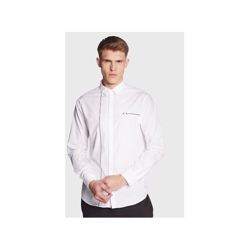 Armani Exchange Srajca 3RZC01 ZNXLZ 1100 Bela Regular Fit Slike