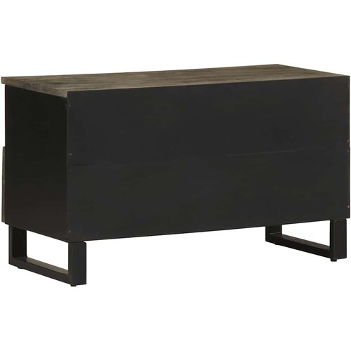  ormarić crni 80x33x46 cm od masivnog drva manga Slike