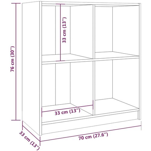VidaXL komoda bela 70x33x76 cm trdna borovina Slike