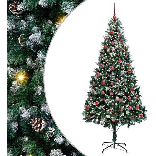 VidaXL Umjetno božićno drvce Zelena 210 cm PVC i Čelik i Plastika Slike