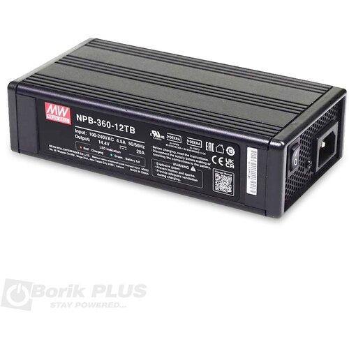 Mean Well Punjač olovnih i litijumskih baterija NPB-360-12TB Slike