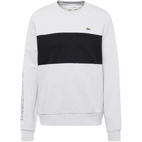 Lacoste Sweater majica svijetlosiva / crna